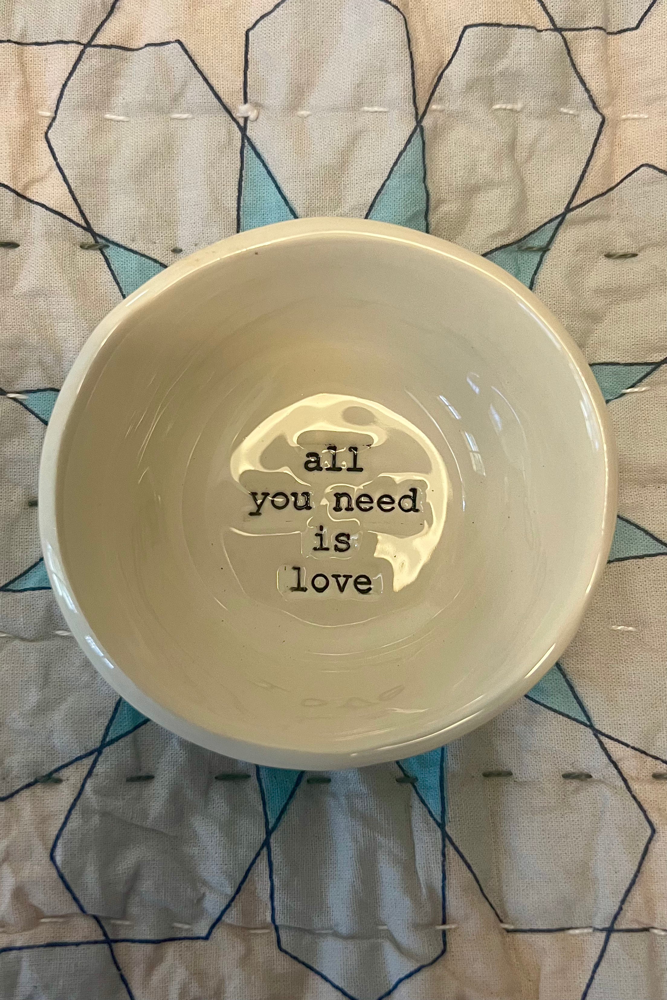  CAROLINE C | LITTLE BOWL ALL YOU NEED IS LOVE CREAM | Bohemian Love Runway
