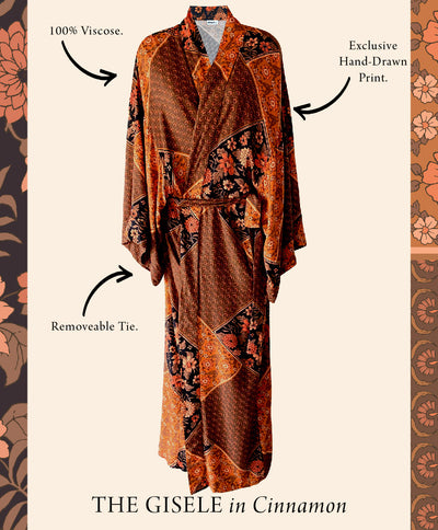 INTO THE SUNSET | THE GISELE KIMONO IN CINNAMON | Bohemian Love Runway