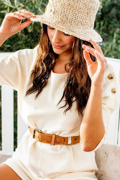  HOBO AND HATCH | KOA LEATHER BELT VINTAGE TAN | Bohemian Love Runway