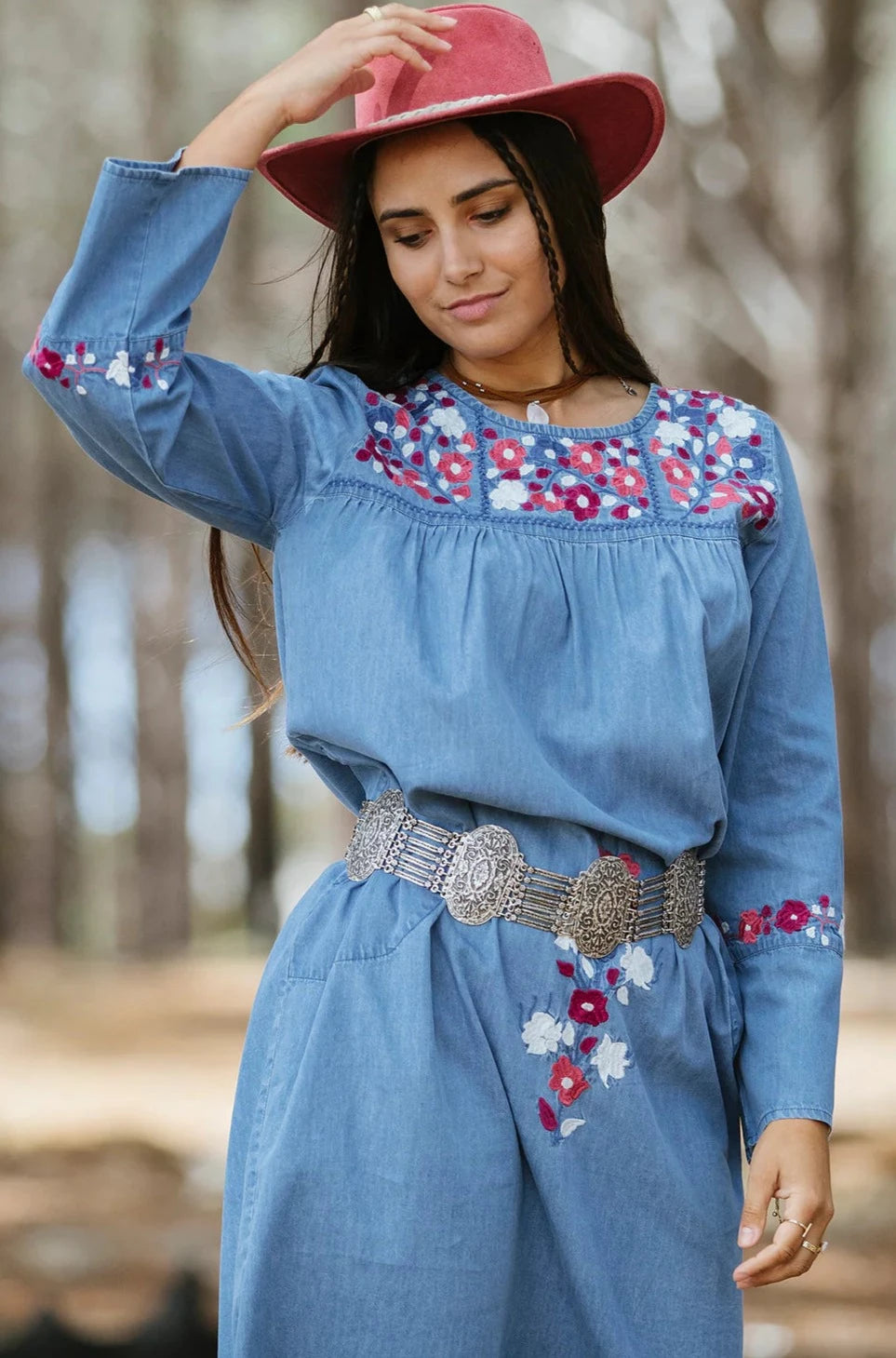 Bohemian 2024 denim dress