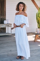  JAASE | HALLIE LINEN MAXI DRESS WHITE | Bohemian Love Runway