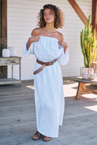  JAASE | HALLIE LINEN MAXI DRESS WHITE | Bohemian Love Runway