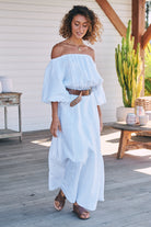  JAASE | HALLIE LINEN MAXI DRESS WHITE | Bohemian Love Runway