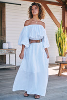  JAASE | HALLIE LINEN MAXI DRESS WHITE | Bohemian Love Runway