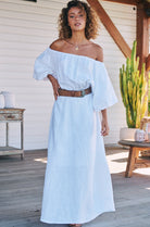  JAASE | HALLIE LINEN MAXI DRESS WHITE | Bohemian Love Runway