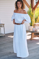  JAASE | HALLIE LINEN MAXI DRESS WHITE | Bohemian Love Runway