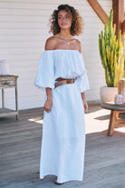  JAASE | HALLIE LINEN MAXI DRESS WHITE | Bohemian Love Runway