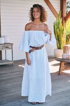  JAASE | HALLIE LINEN MAXI DRESS WHITE | Bohemian Love Runway