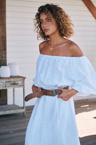  JAASE | HALLIE LINEN MAXI DRESS WHITE | Bohemian Love Runway