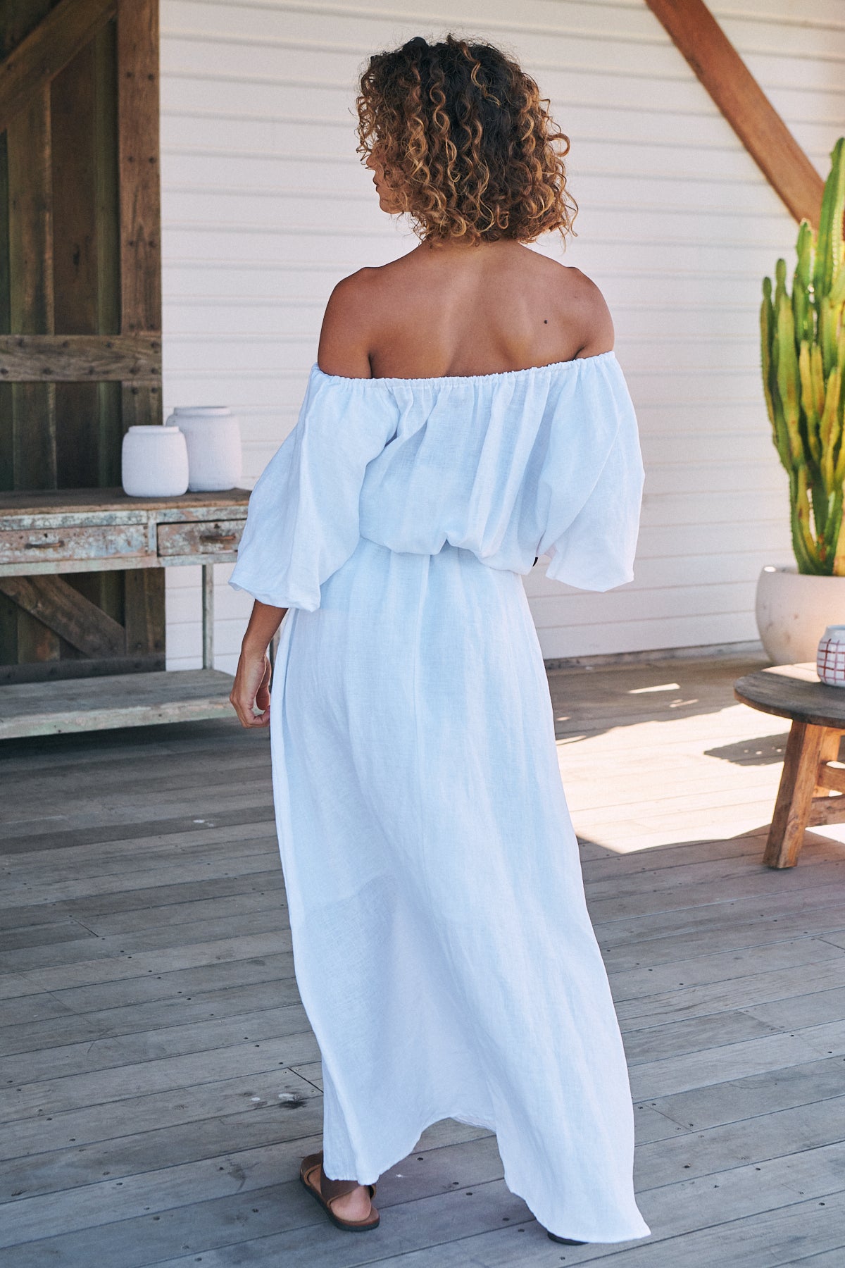  JAASE | HALLIE LINEN MAXI DRESS WHITE | Bohemian Love Runway