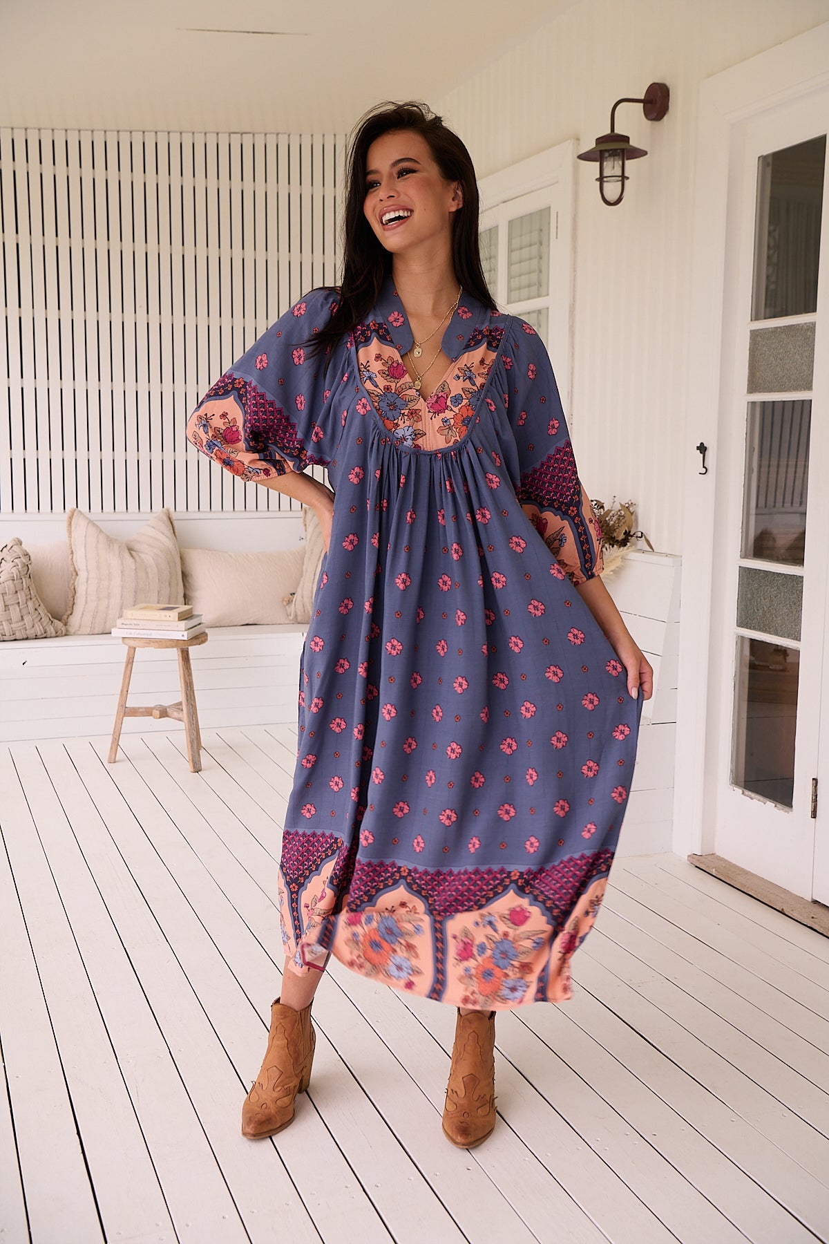  JAASE | LANEY BOHEME MIDI DRESS | Bohemian Love Runway