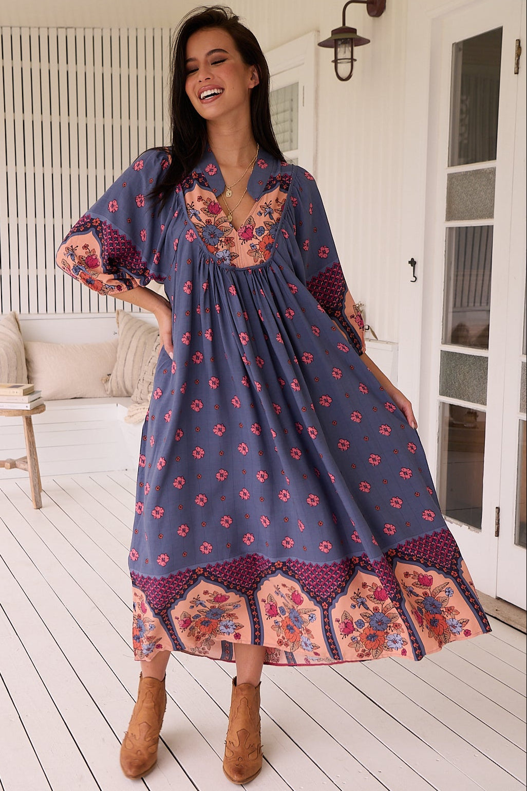  JAASE | LANEY BOHEME MIDI DRESS | Bohemian Love Runway