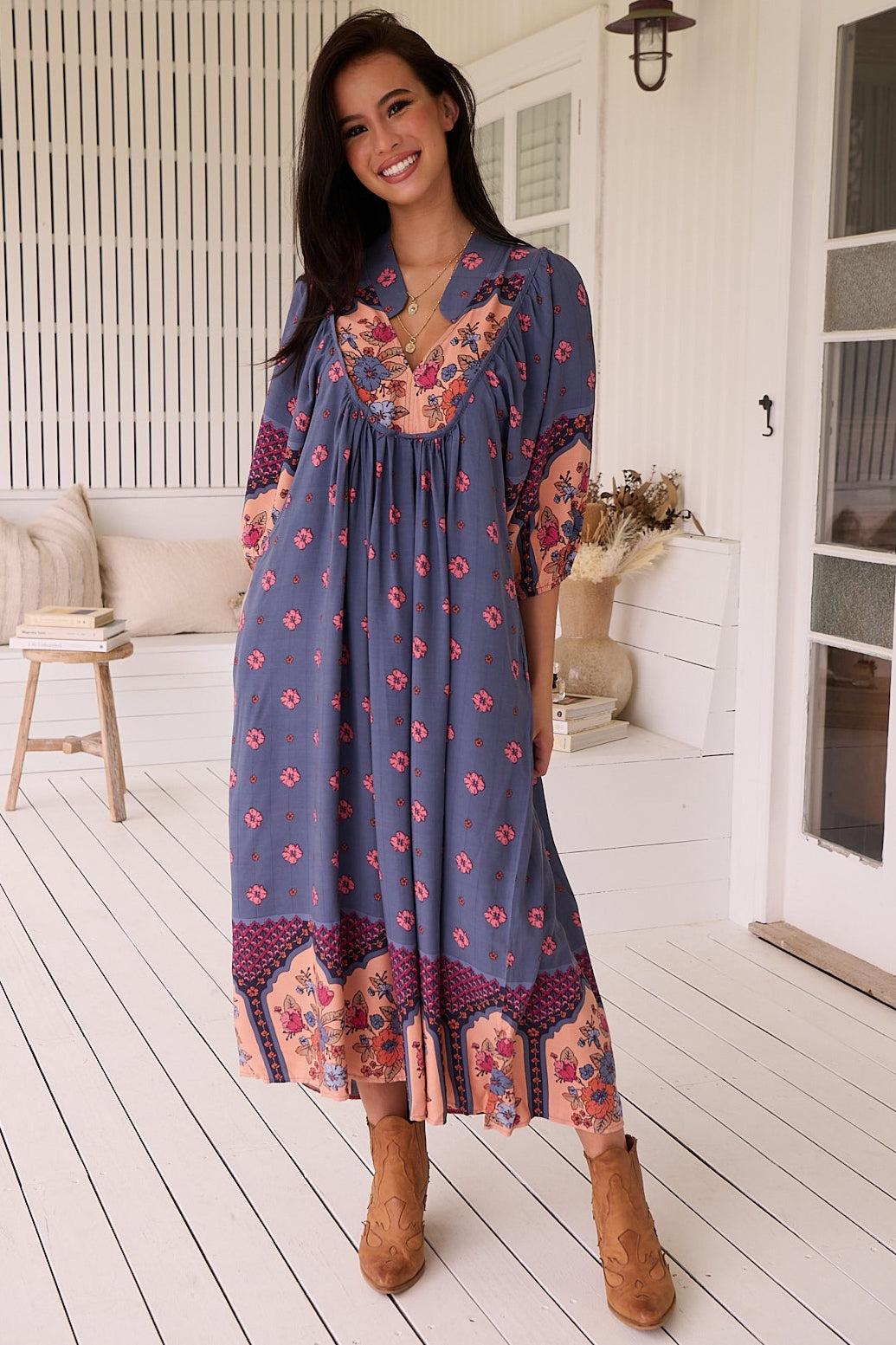  JAASE | LANEY BOHEME MIDI DRESS | Bohemian Love Runway