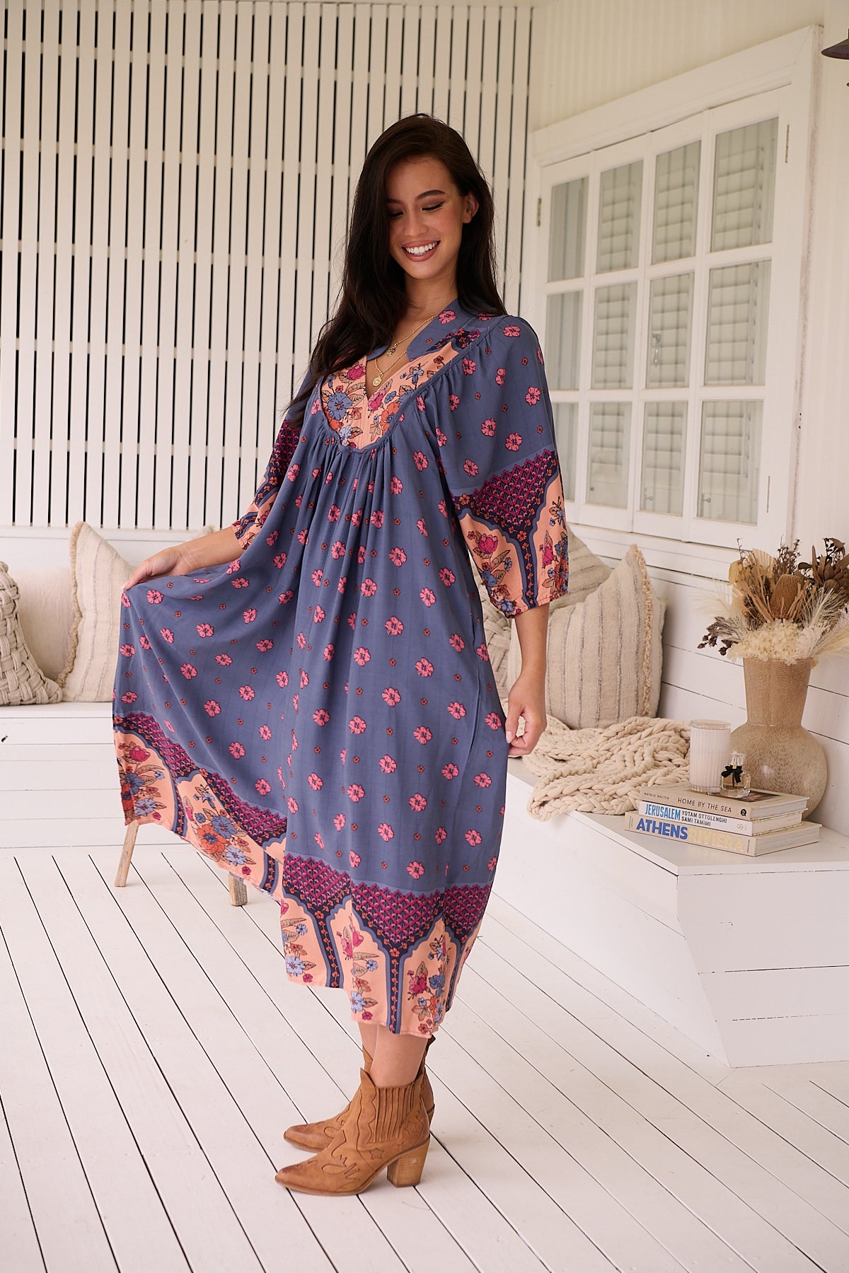  JAASE | LANEY BOHEME MIDI DRESS | Bohemian Love Runway