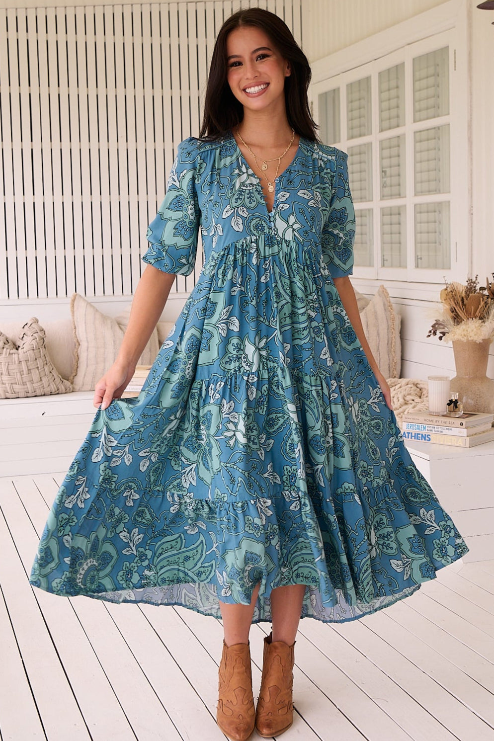  JAASE | SERENADE EVE MIDI DRESS | Bohemian Love Runway