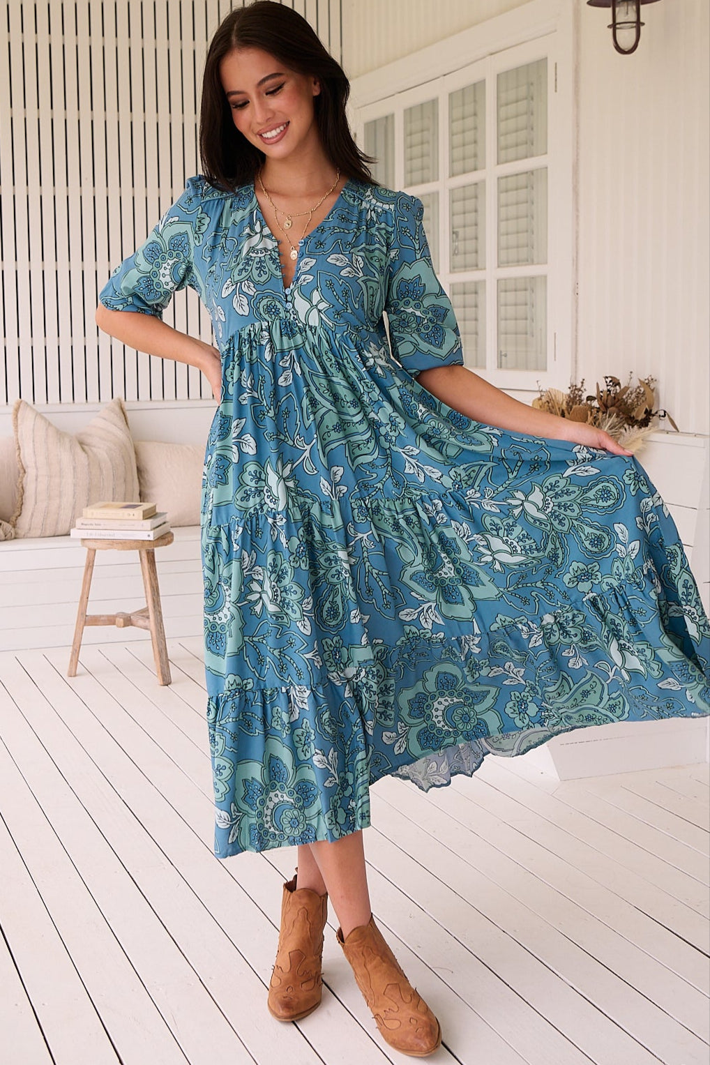  JAASE | SERENADE EVE MIDI DRESS | Bohemian Love Runway