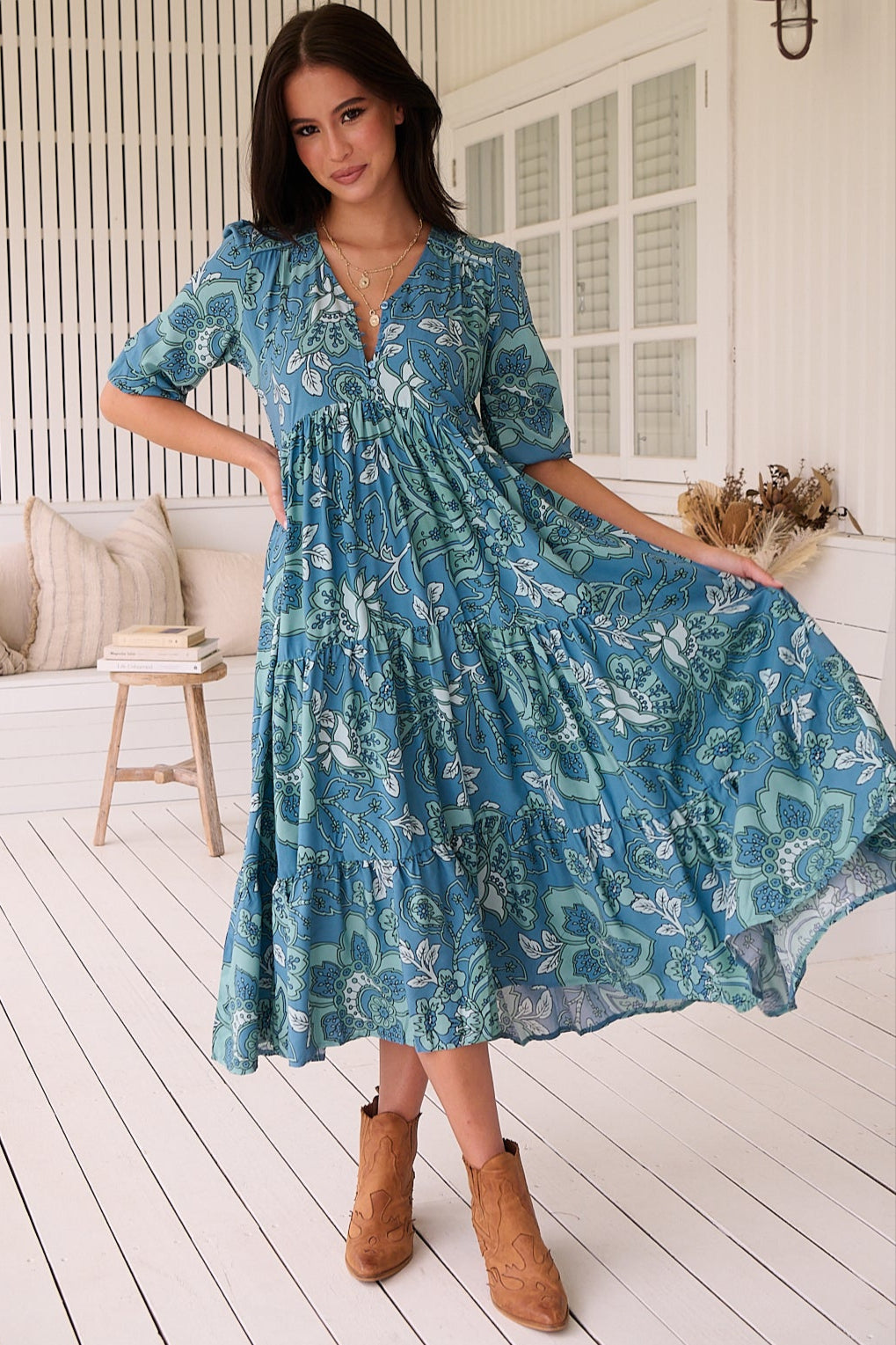  JAASE | SERENADE EVE MIDI DRESS | Bohemian Love Runway