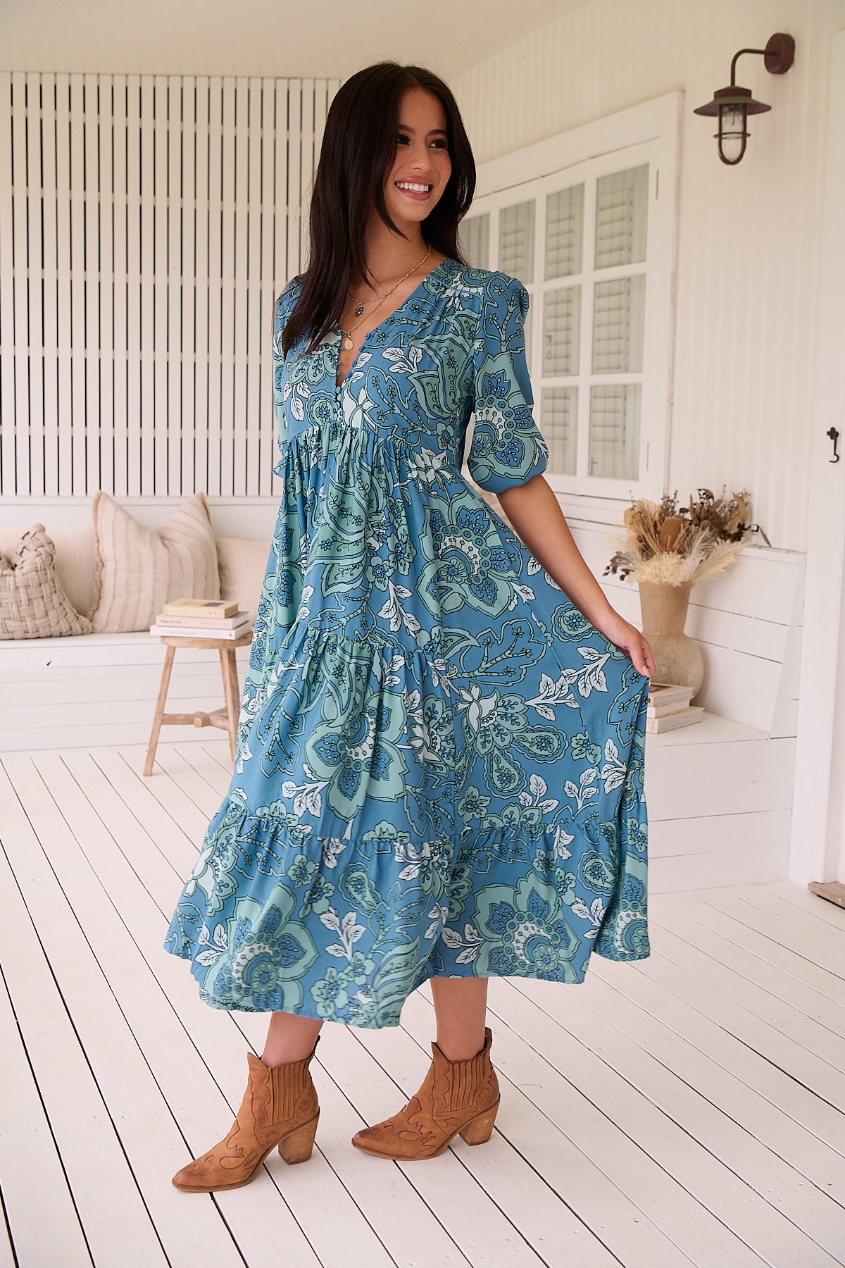  JAASE | SERENADE EVE MIDI DRESS | Bohemian Love Runway