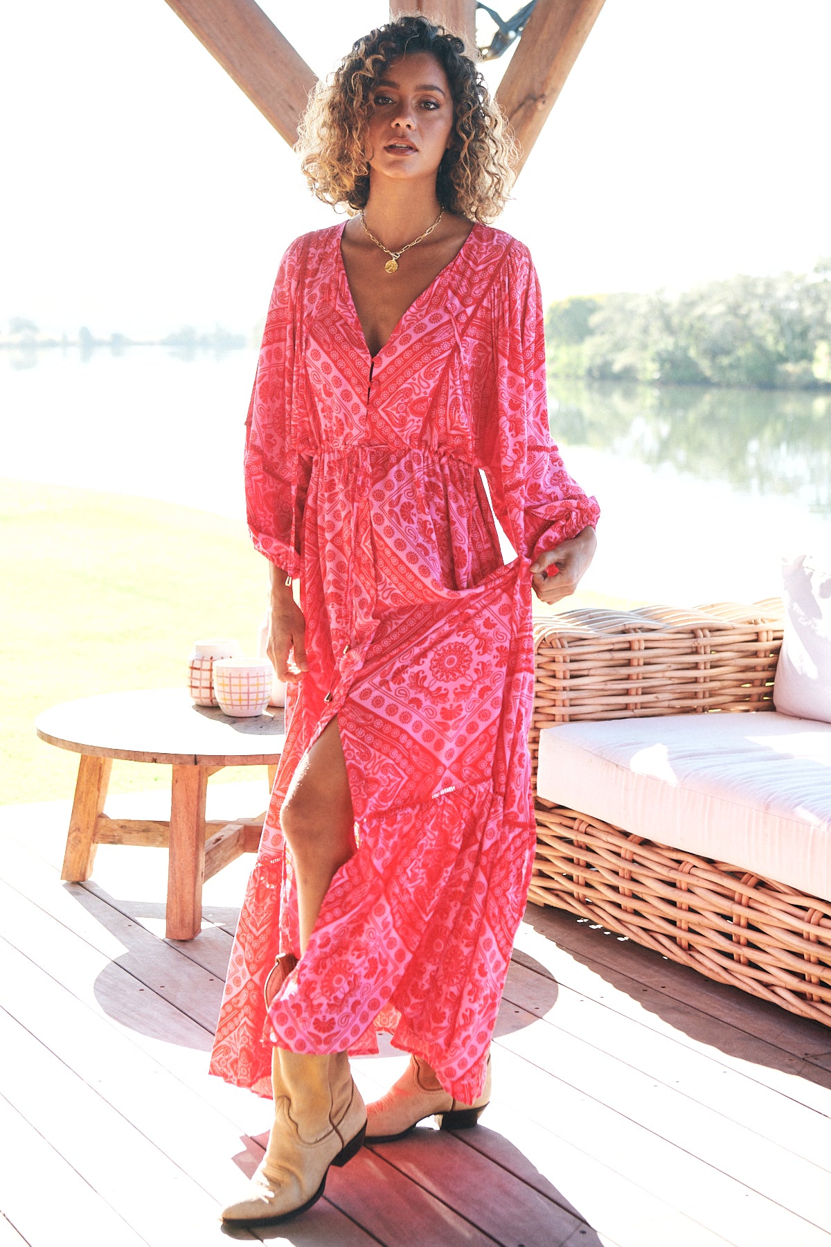 Jaase red hot sale maxi dress