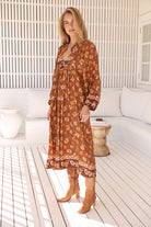  JAASE | AUBREY BOHEME LONG SLEEVE MIDI DRESS | Bohemian Love Runway