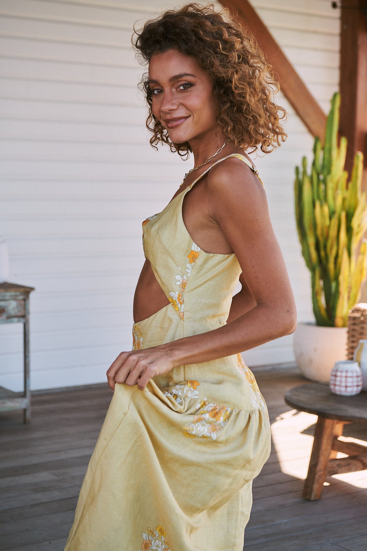  JAASE | DAYLILIES LINEN BIANCA MAXI DRESS | Bohemian Love Runway