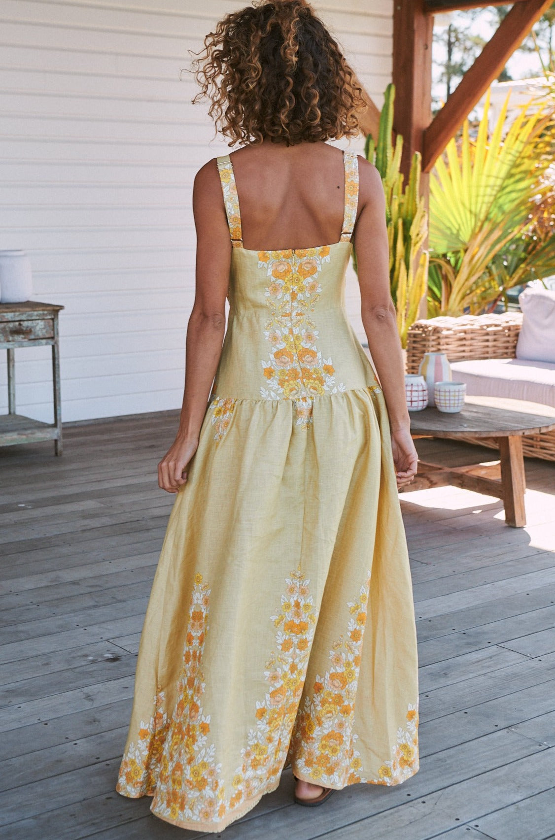  JAASE | DAYLILIES LINEN BIANCA MAXI DRESS | Bohemian Love Runway