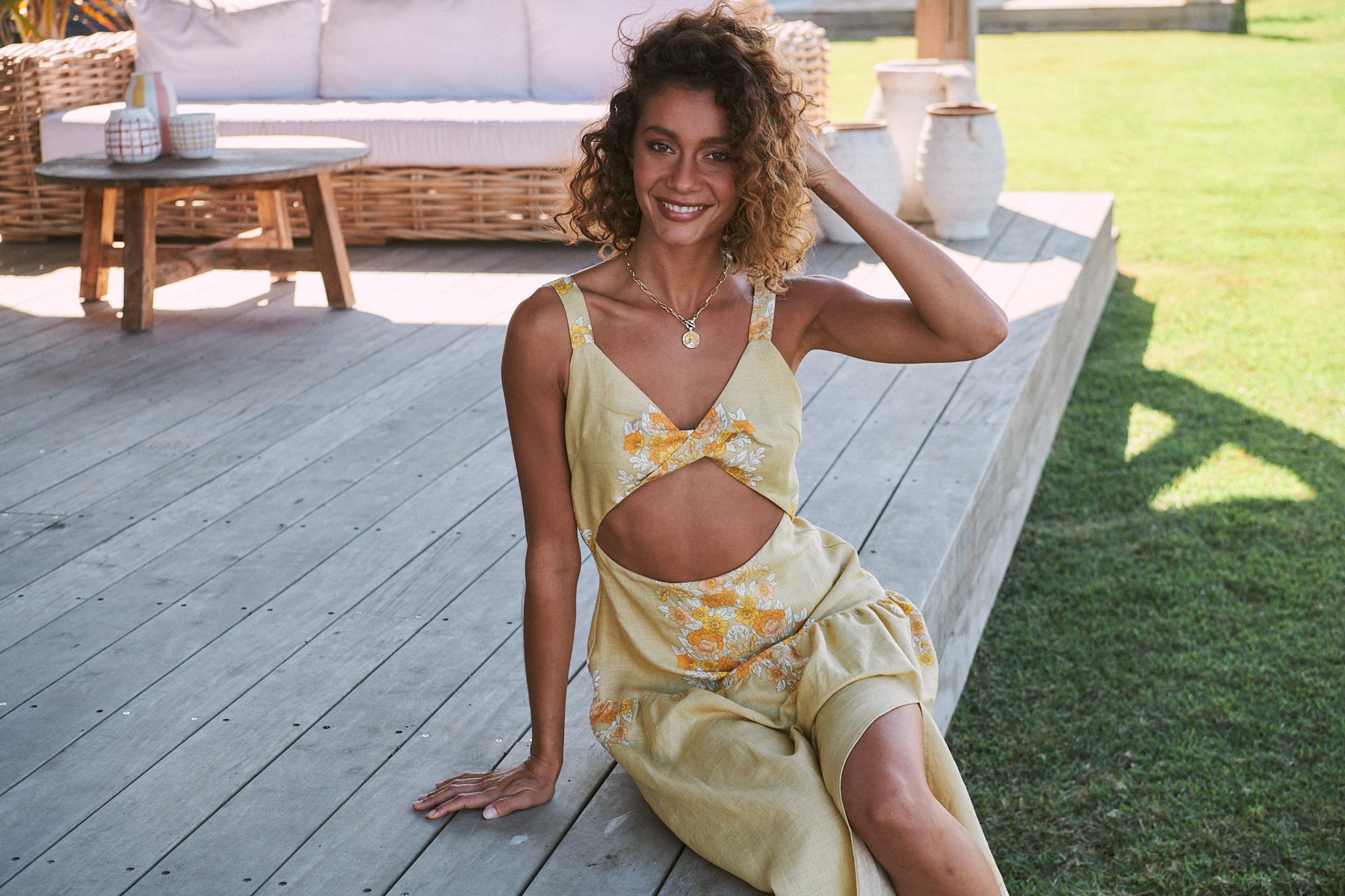  JAASE | DAYLILIES LINEN BIANCA MAXI DRESS | Bohemian Love Runway