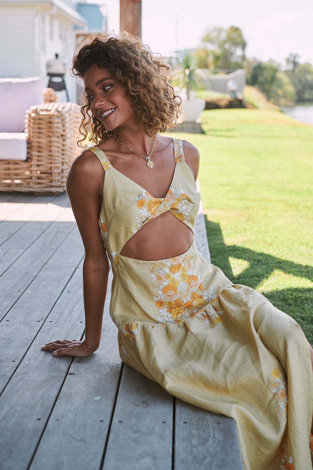  JAASE | DAYLILIES LINEN BIANCA MAXI DRESS | Bohemian Love Runway