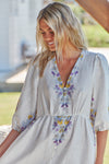 JAASE | DAYLILIES WHITE LINEN IVY MIDI DRESS | Bohemian Love Runway