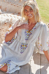 JAASE | DAYLILIES WHITE LINEN IVY MIDI DRESS | Bohemian Love Runway