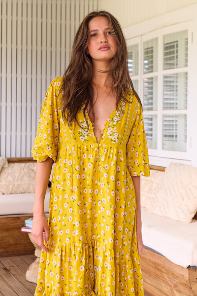 JAASE | SUNSHINE DAISY MONDAY MIDI DRESS | Bohemian Love Runway