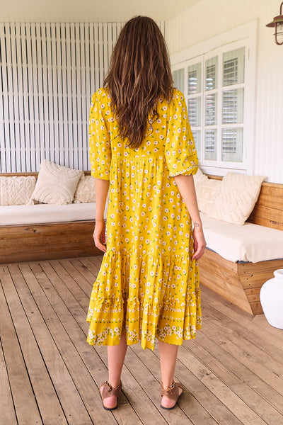JAASE | SUNSHINE DAISY MONDAY MIDI DRESS | Bohemian Love Runway