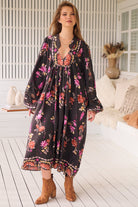  JAASE | MONARCH BLOOM BOHEME MIDI DRESS | Bohemian Love Runway