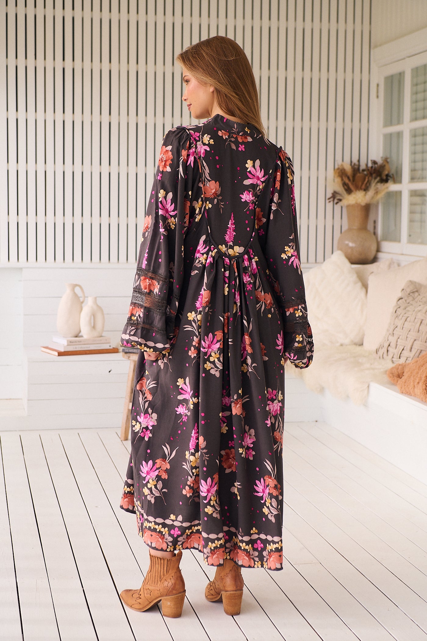  JAASE | MONARCH BLOOM BOHEME MIDI DRESS | Bohemian Love Runway