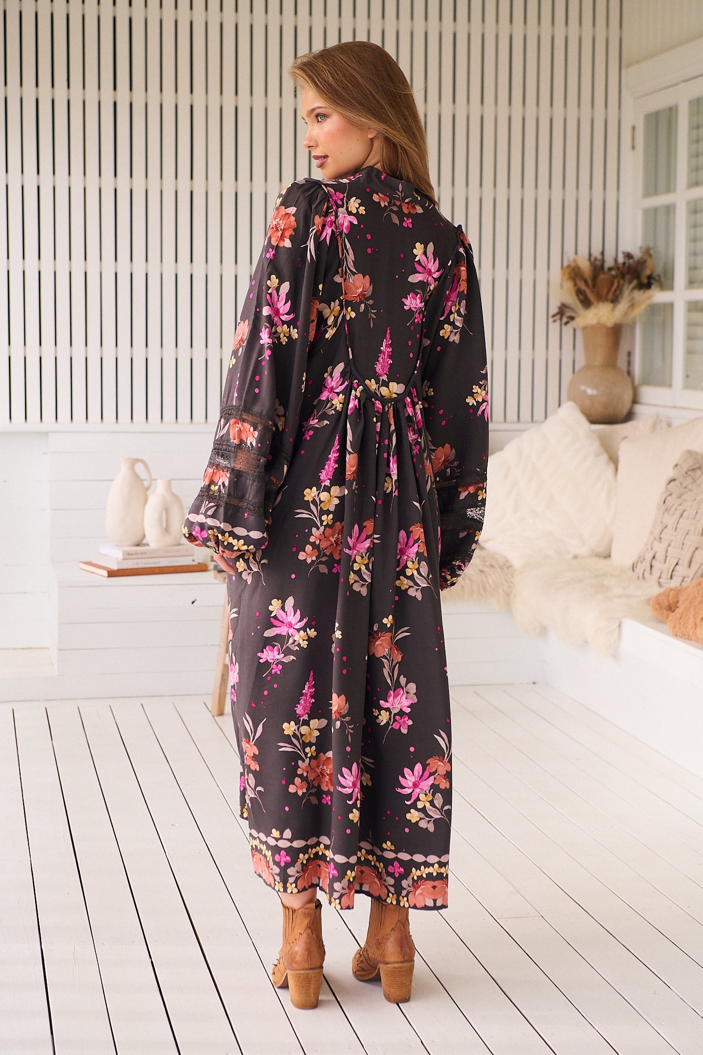  JAASE | MONARCH BLOOM BOHEME MIDI DRESS | Bohemian Love Runway