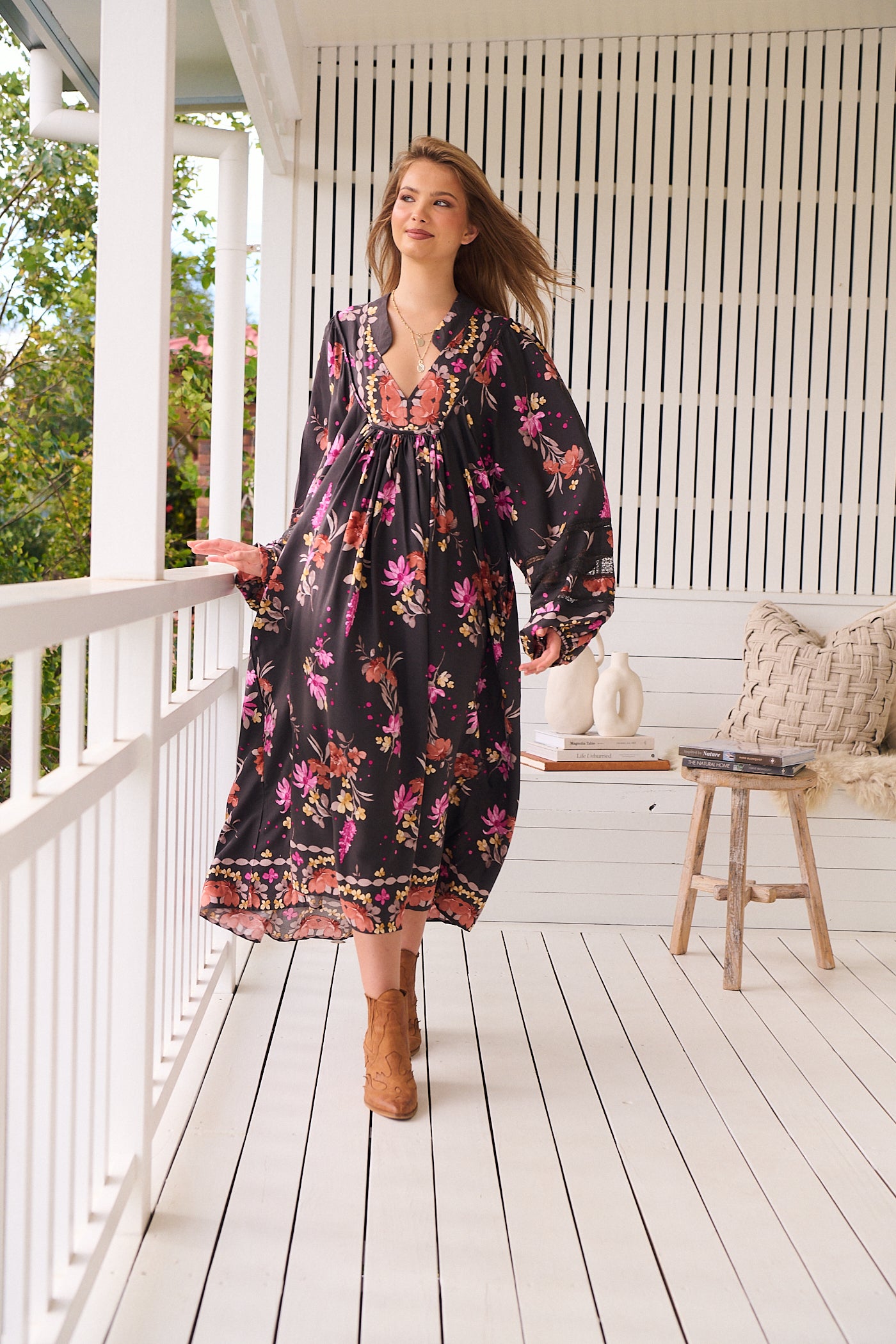  JAASE | MONARCH BLOOM BOHEME MIDI DRESS | Bohemian Love Runway