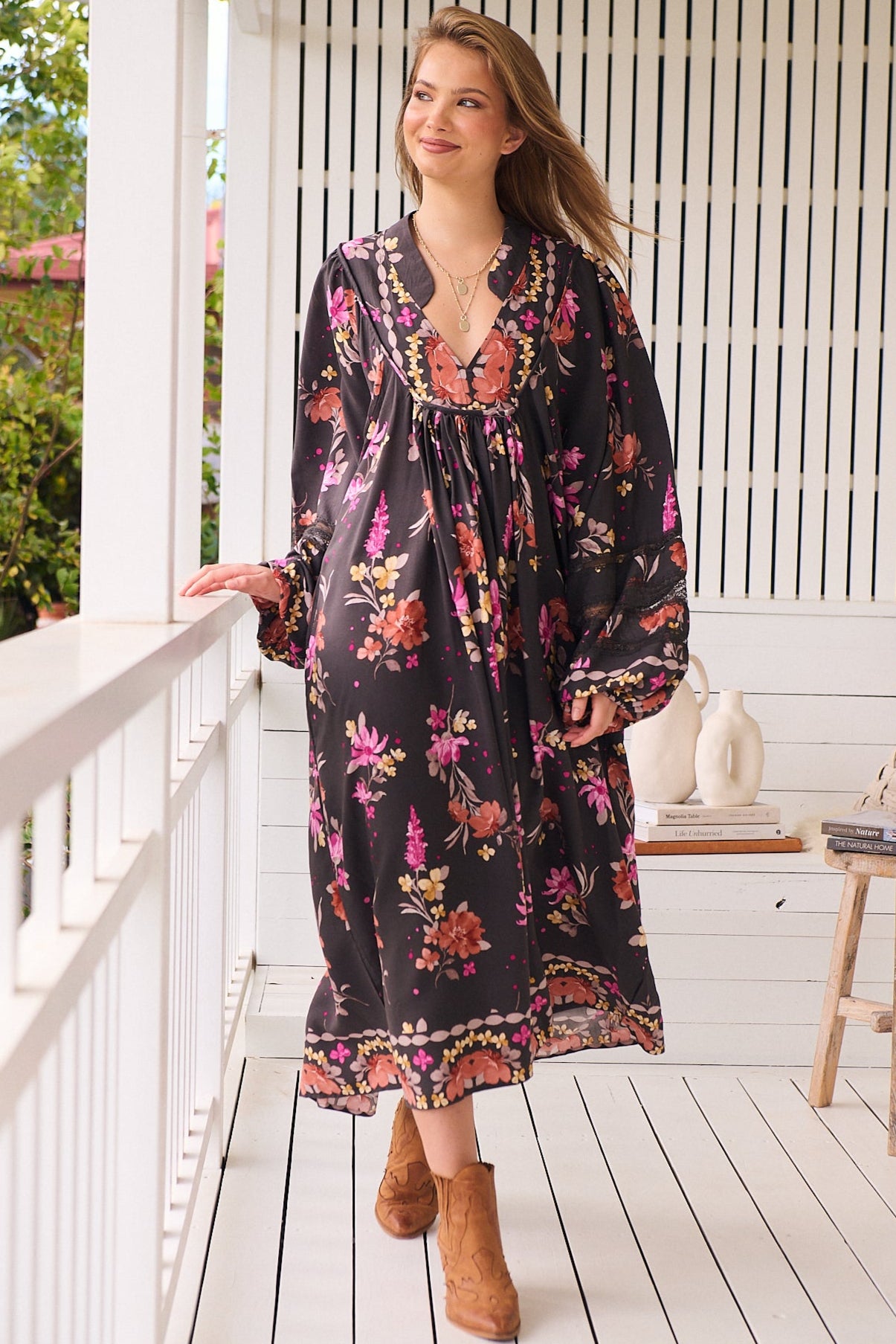  JAASE | MONARCH BLOOM BOHEME MIDI DRESS | Bohemian Love Runway