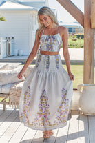  JAASE | DAYLILIES WHITE LINEN AURELIA CROP TOP | Bohemian Love Runway