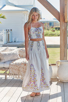  JAASE | DAYLILIES WHITE LINEN AURELIA CROP TOP | Bohemian Love Runway