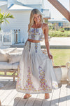 JAASE | DAYLILIES WHITE LINEN AURELIA CROP TOP | Bohemian Love Runway