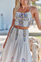  JAASE | DAYLILIES WHITE LINEN AURELIA CROP TOP | Bohemian Love Runway