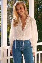  JAASE | CLARA BLOUSE EMBROIDERED WHITE | Bohemian Love Runway