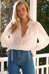 CLARA BLOUSE EMBROIDERED WHITE