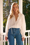 CLARA BLOUSE EMBROIDERED WHITE