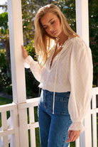  JAASE | CLARA BLOUSE EMBROIDERED WHITE | Bohemian Love Runway