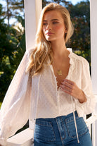  JAASE | CLARA BLOUSE EMBROIDERED WHITE | Bohemian Love Runway