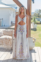  JAASE | DAYLILIES WHITE LINEN BIANCA MAXI DRESS | Bohemian Love Runway