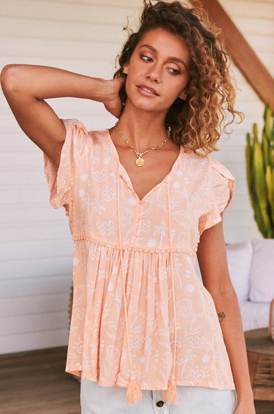 JAASE | PEACH ISLAND ELLA BLOUSE | Bohemian Love Runway