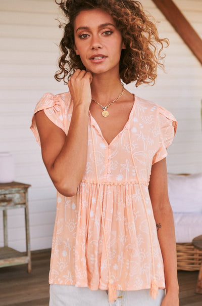 JAASE | PEACH ISLAND ELLA BLOUSE | Bohemian Love Runway