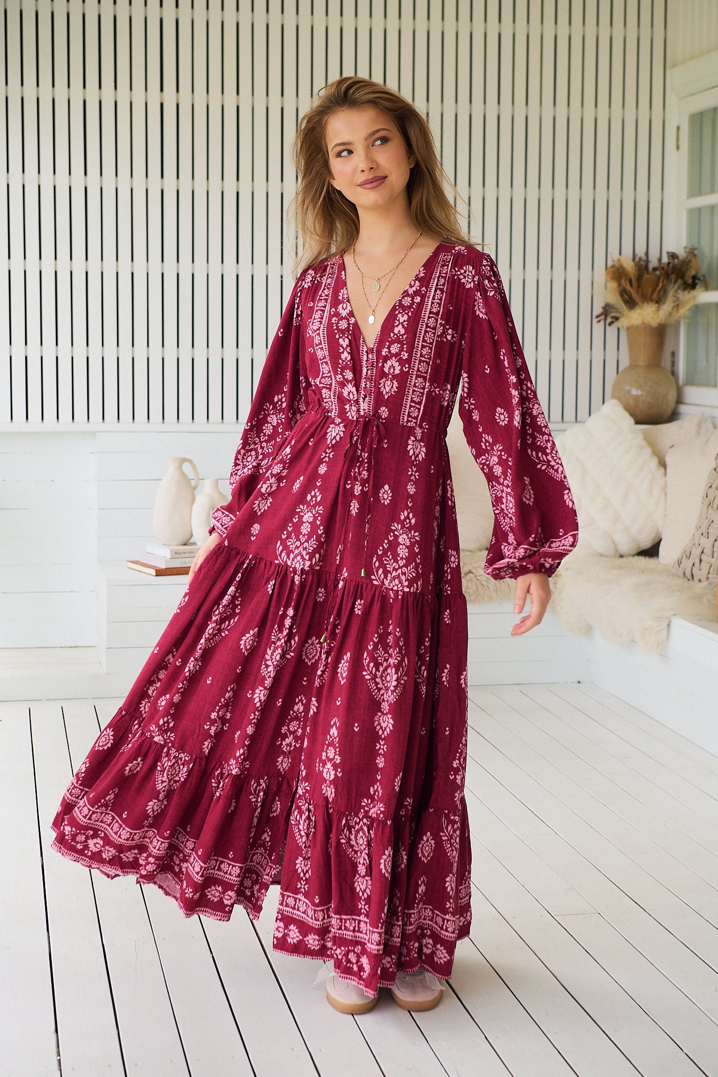  JAASE | RHUBARB KIVA TERESA MAXI DRESS | Bohemian Love Runway